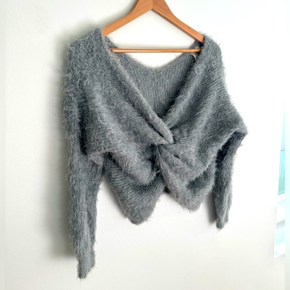 Eyelash Off Shoulder Sweater